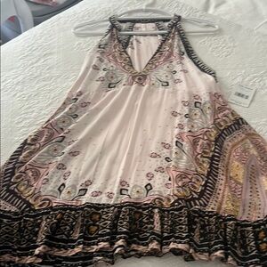 Free People Multicolor Paisley Halter Dress